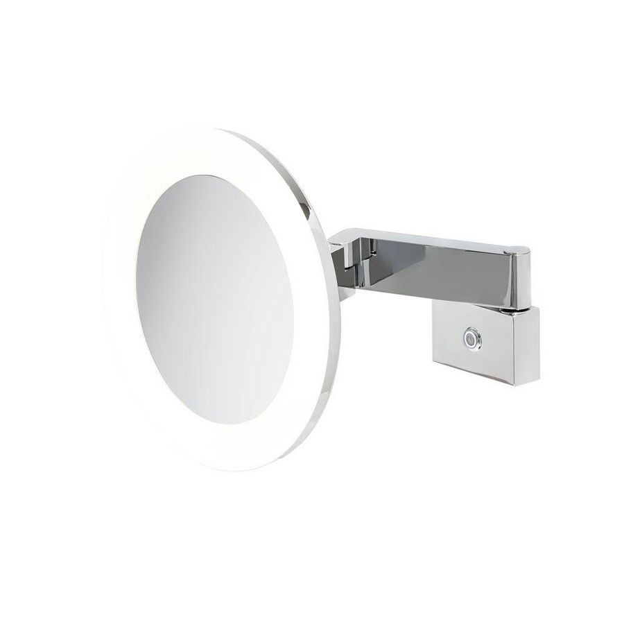LED Scheerspiegel 2-armig 3x vergrotend ø250mm Chroom MIRROR