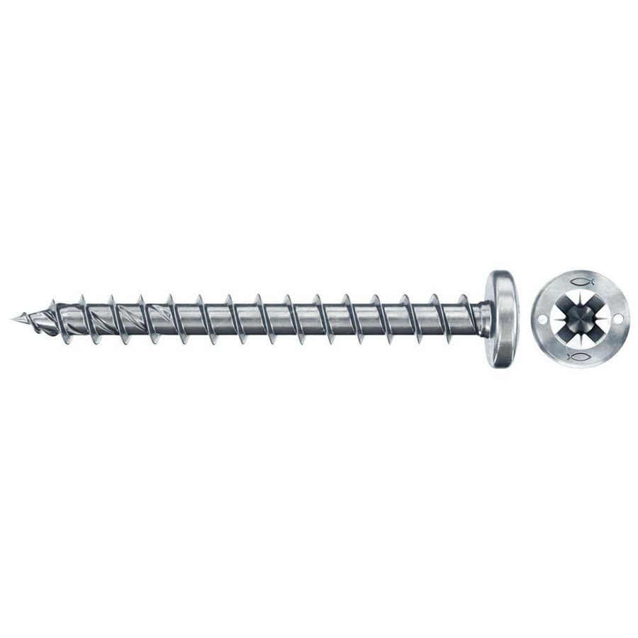 Spaanplaatschroef PowerFast 4,5x35mm PZ bolkop VD verzinkt VVE=200