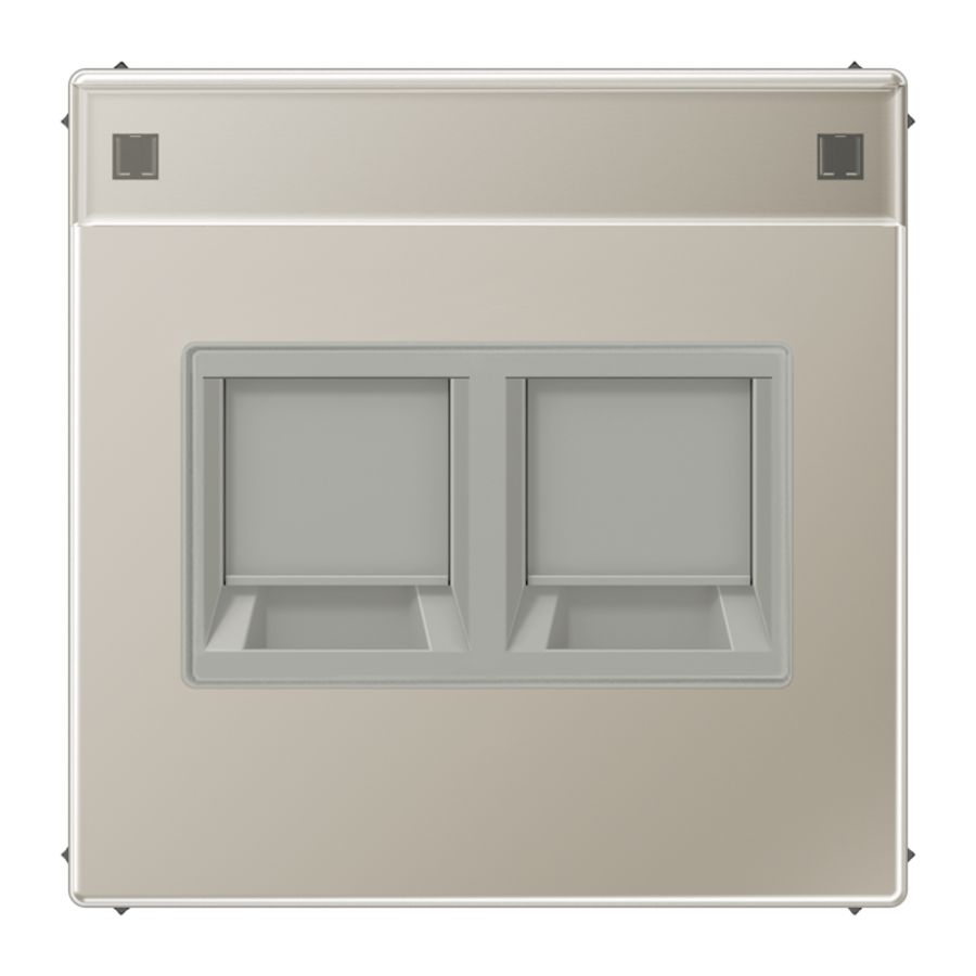 Afdekking edelst.voor mod.jack 2-voudig LS