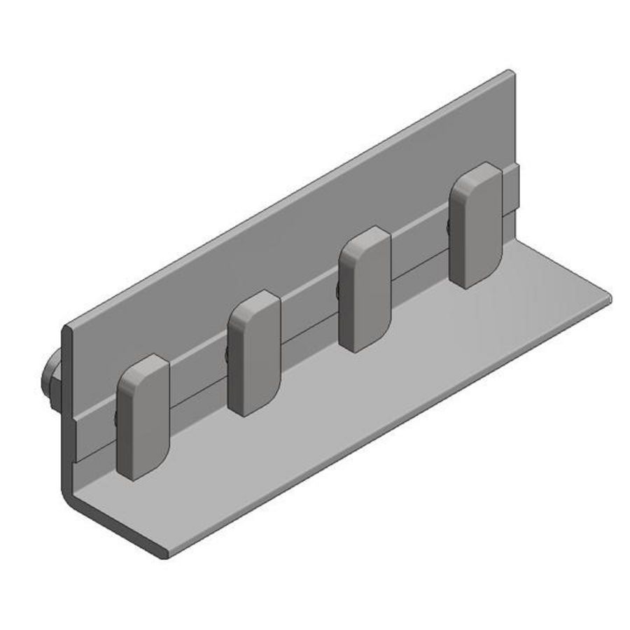 Koppelstukprofiel met hamerkopbout M8x20mm verzinkt