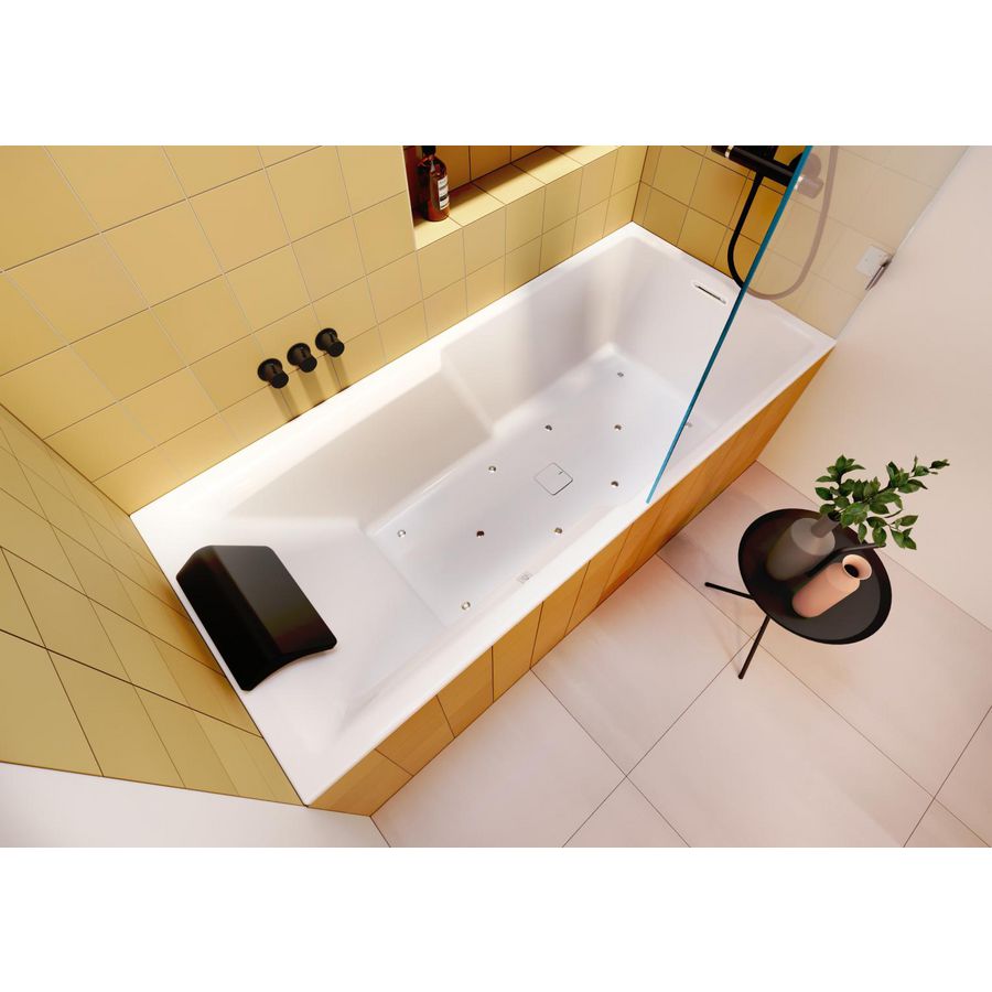 Whirlpool Still Shower Rihopool 180x80cm systeem AIR links hoogglans wit