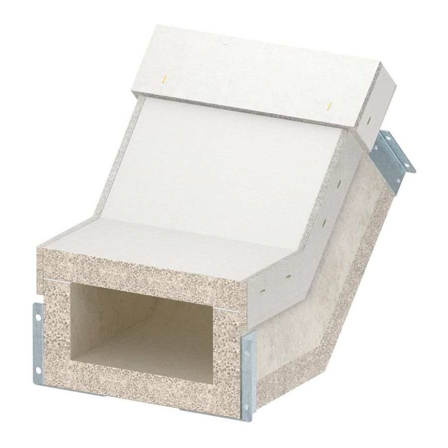 Stijgbocht voor BSKH09-K1021 105x210 glasvezel grijs