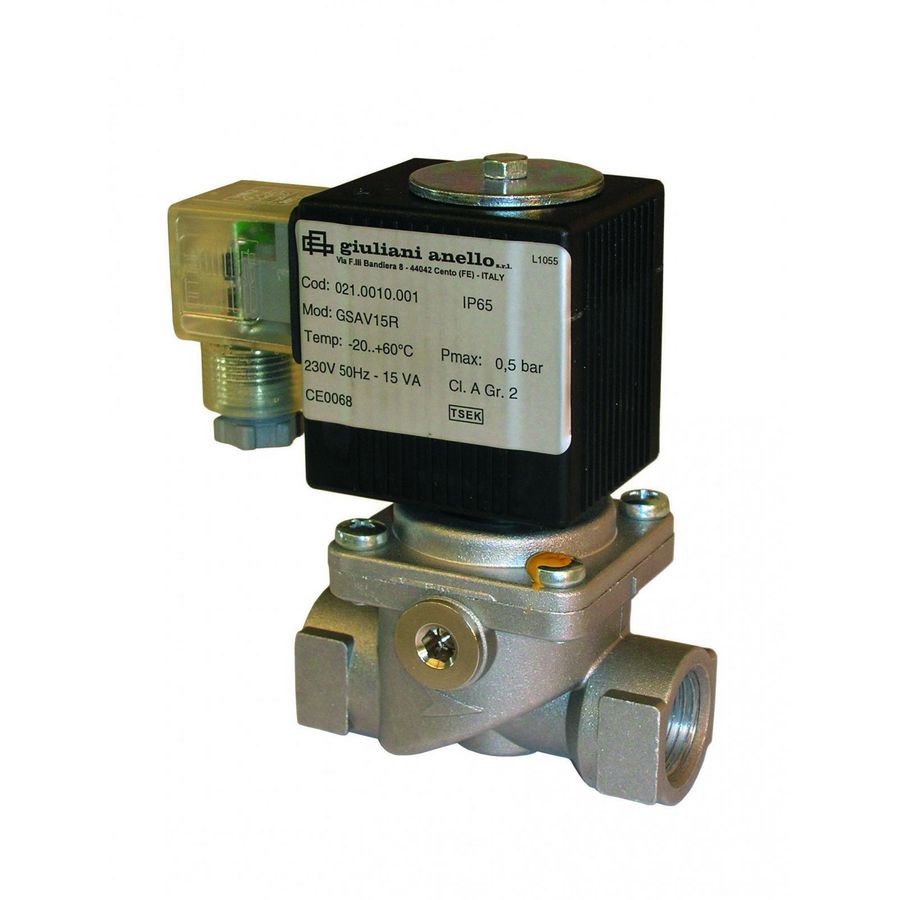 Gasmagneetventiel automatisch GSAV20R F/F 3/4 500mB 230V NC