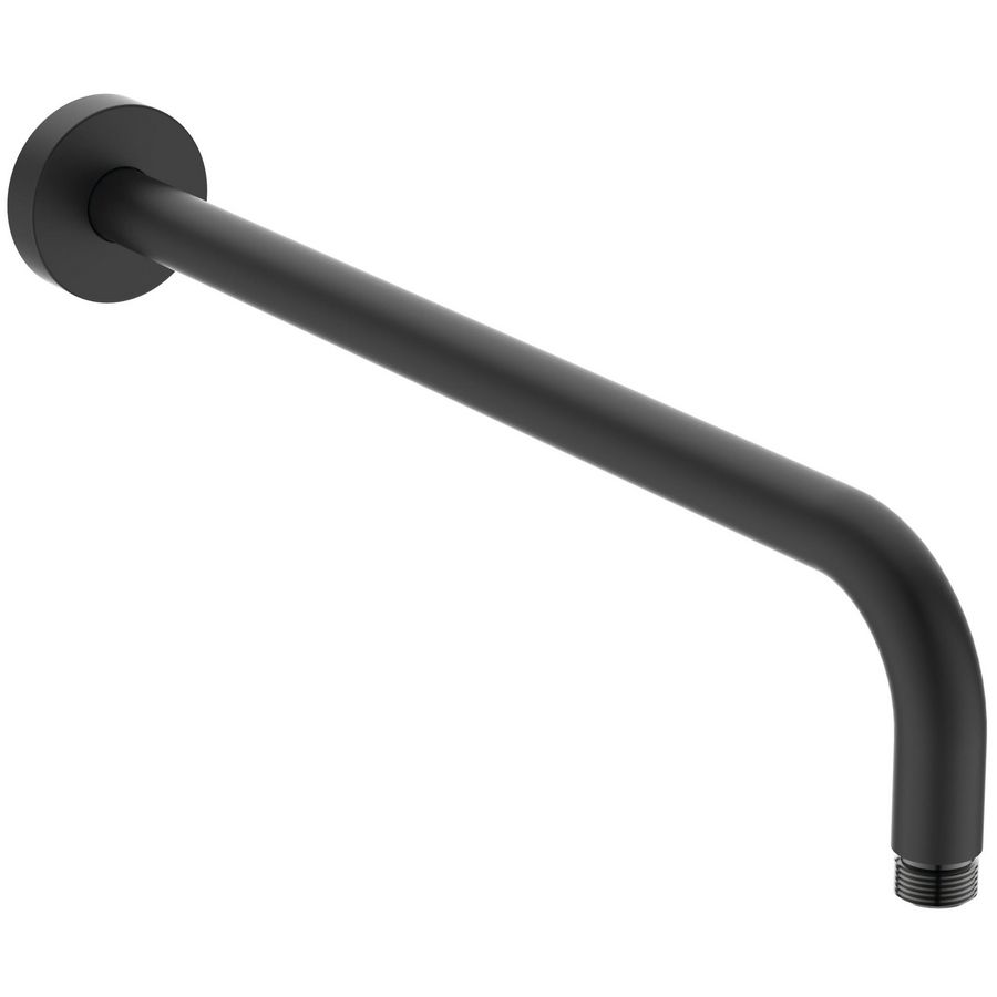 Wandbevestiging 40cm hoofddouche silk black Idealrain