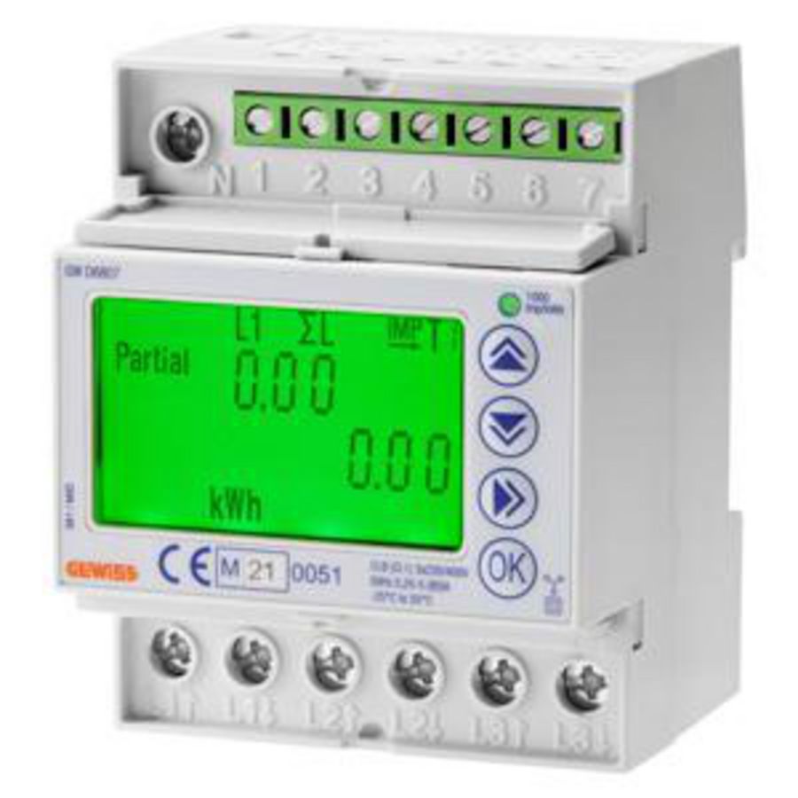 ENERGIEMETER-MID BUS-DRIEFASE-DIGITAAL-DIRECT 80A-