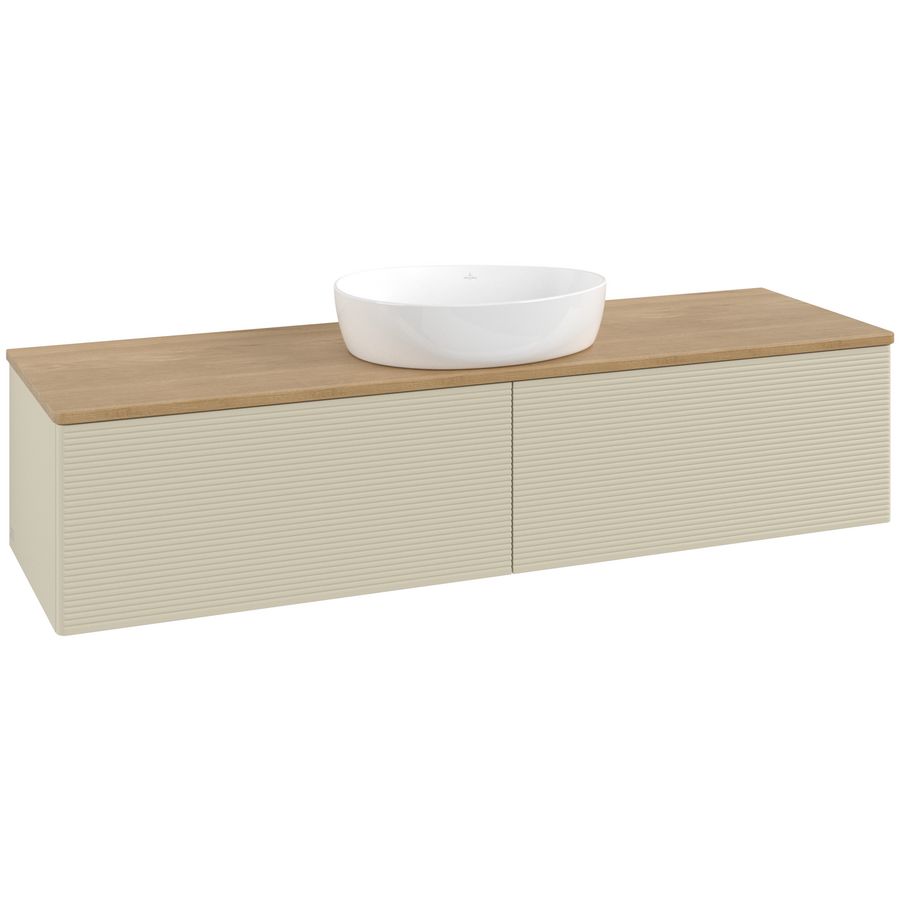 Wastafelonderkast Antao 1600x360x500mm S.Grey Matt Lacquer L36111HJ