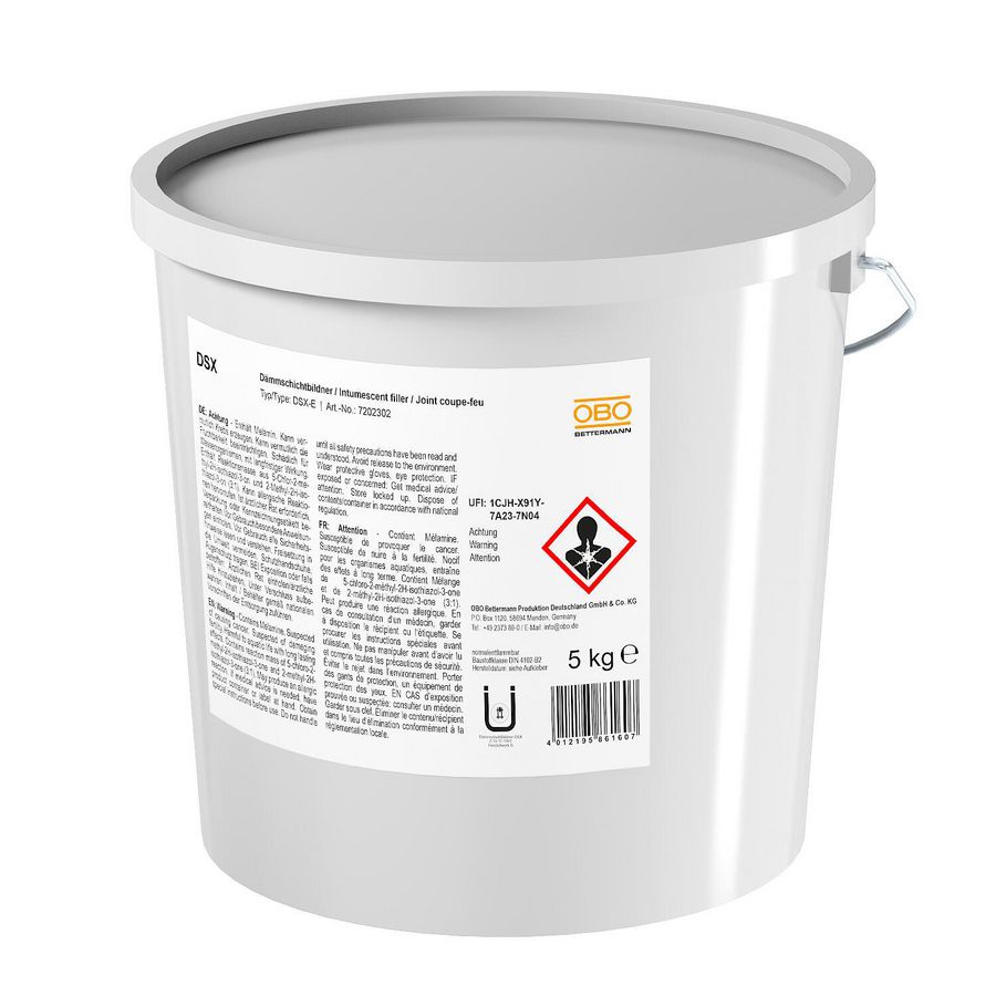 Isolatielaagvormer in emmer 5kg Intumeszierender Baustoff