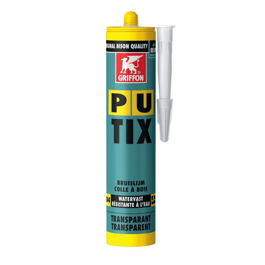 Lijm PU-Tix Transparant Koker 340g VVE=12