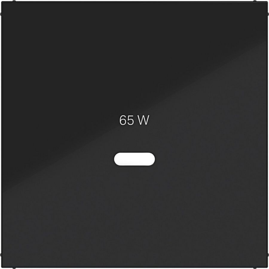 Centraalplaat voor USB-C-contactdoos A.x/C.x nachtzwart glan
