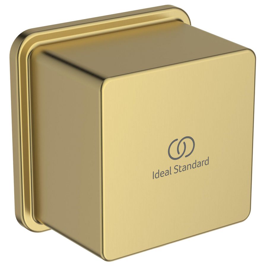 IRAIN WALL ELBOW SQR 1/2"CONN brushed gold (mat goudkleurig)