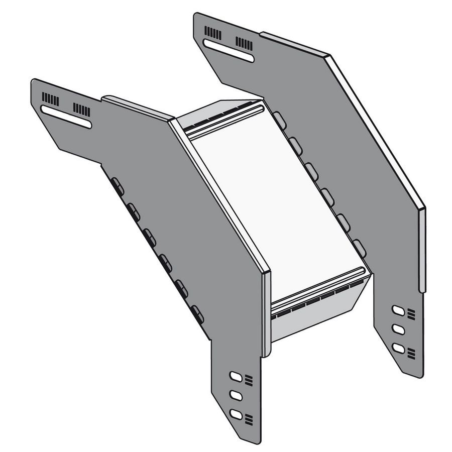 Vervalstuk vlak 100x60mm D=1mm thermisch verzinkt