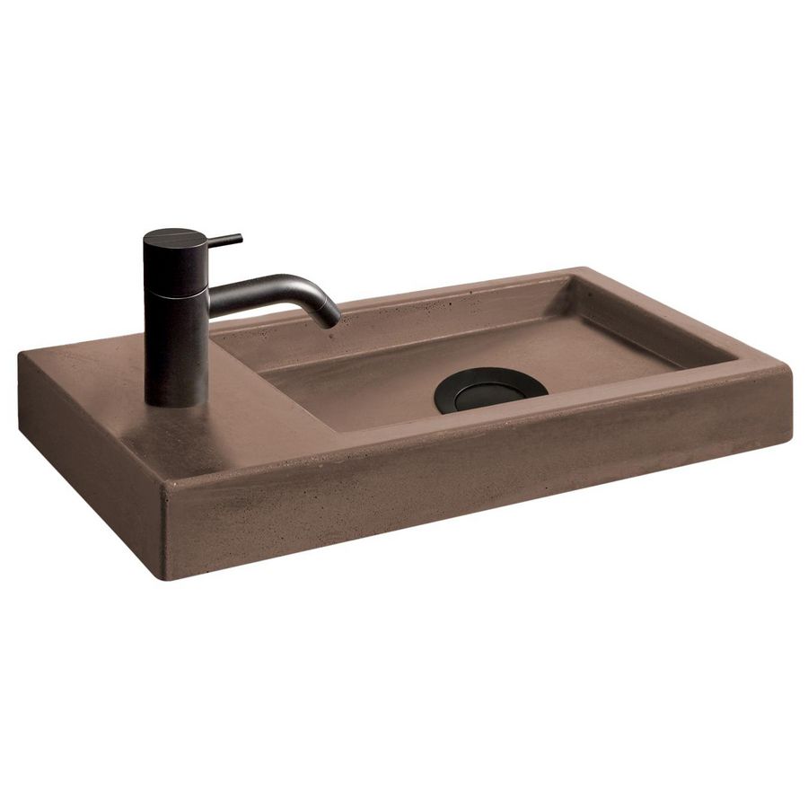 Wastafel 7 Beton Vision 40cm met kraangat zonder overloop (i.c.m. meubel)