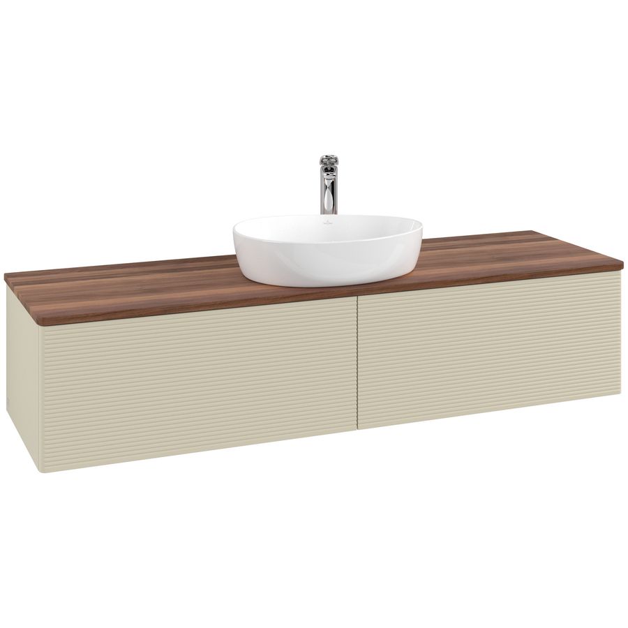 Wastafelonderkast Antao 1600x360x500mm S.Grey Matt Lacquer L36152HJ