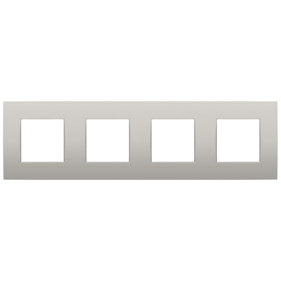 4-voudige afdekplaat 71mm centerafstand Niko Intense light grey