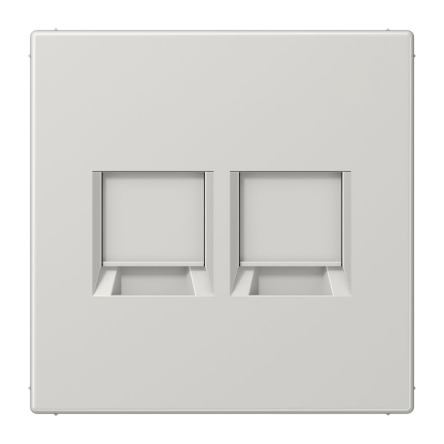 Afdekking LS990 li.grijs.v.mod.jack 2-voudig.