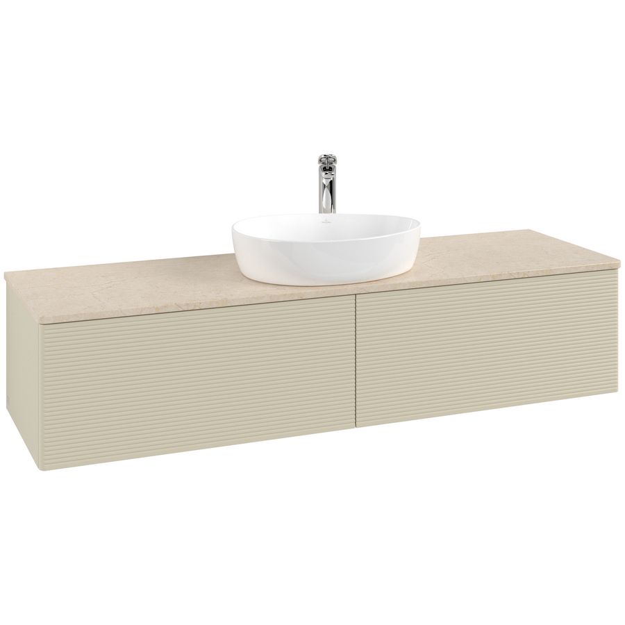 Wastafelonderkast Antao 1600x360x500mm S.Grey Matt Lacquer L36153HJ