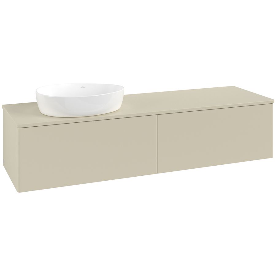 Wastafelonderkast Antao 1600x360x500mm S.Grey Matt Lacquer L37010HJ