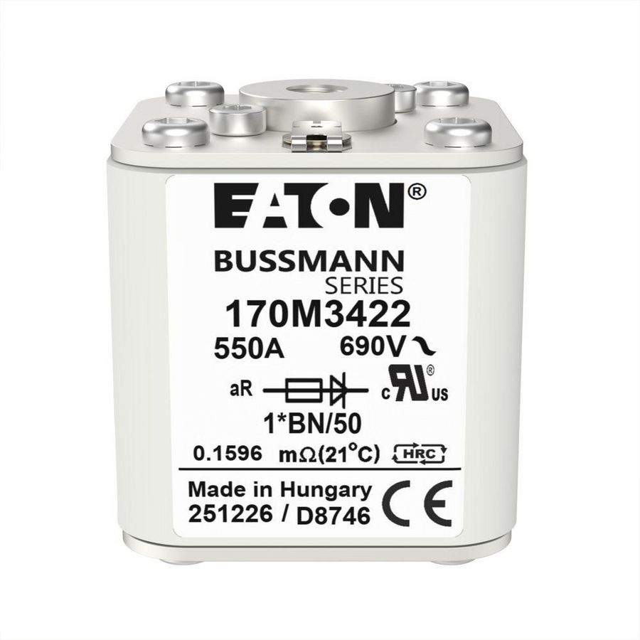 Zekering h. snelheid 550A AC 690V 200kA compact 1 45x VVE=6