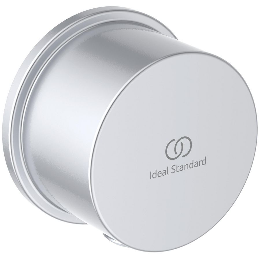 Wandaansluitbocht rond G1/2" zilver Idealrain