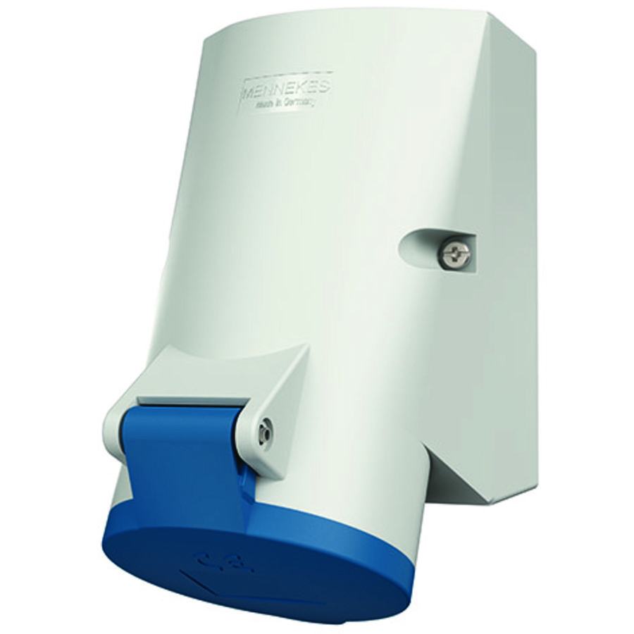 Wandcontactdoos 16A 3-polig  6H 230V IP44 HW/VN