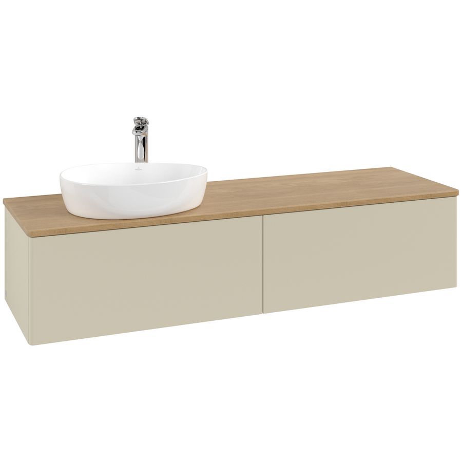 Wastafelonderkast Antao 1600x360x500mm S.Grey Matt Lacquer L37051HJ