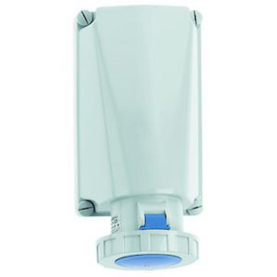 Wandcontactdoos 6h 125A 3P 230V IP67 260x160 Ni
