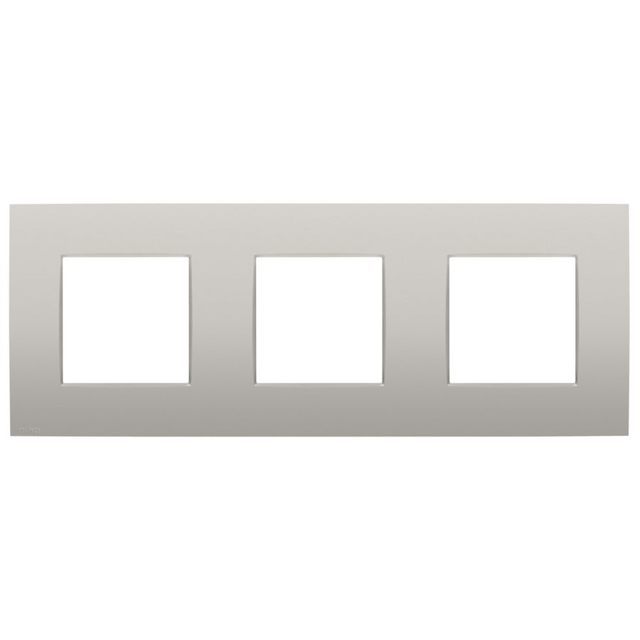 3-voudige afdekplaat 71mm centerafstand Niko Intense light grey