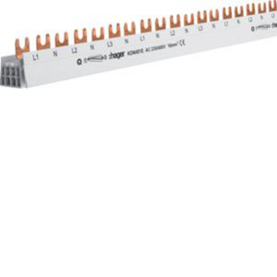 Aansluitrail vork 3x(P+N) 16mm² 54 modulen