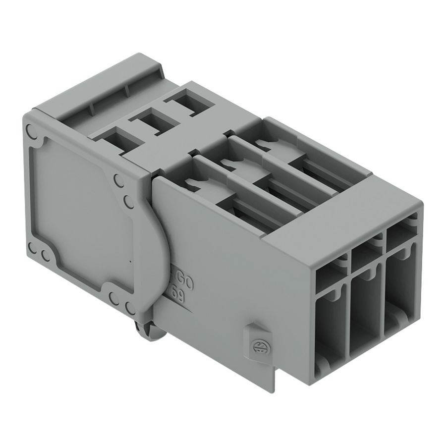 1-draads male steker CAGE CLAMP 4mm² grijs VVE=100