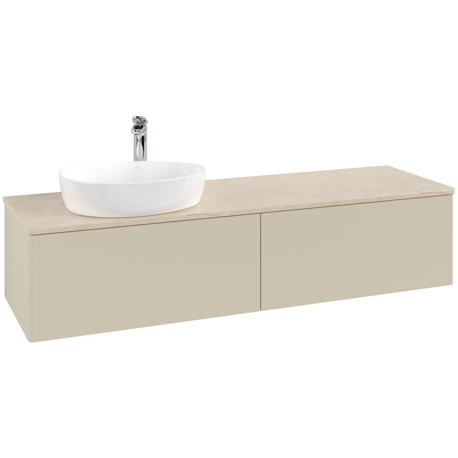 Wastafelonderkast Antao 1600x360x500mm S.Grey Matt Lacquer L37053HJ