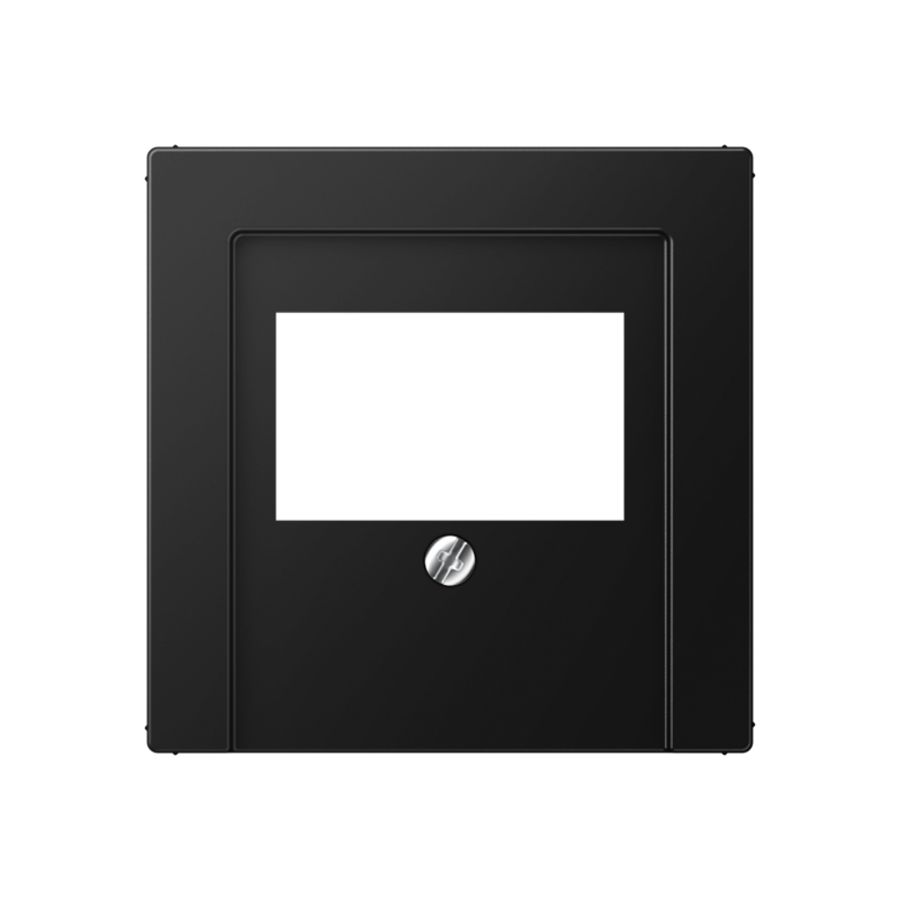 Centraalplaat TAE 1-voudig opbouw mat zwart IP2X