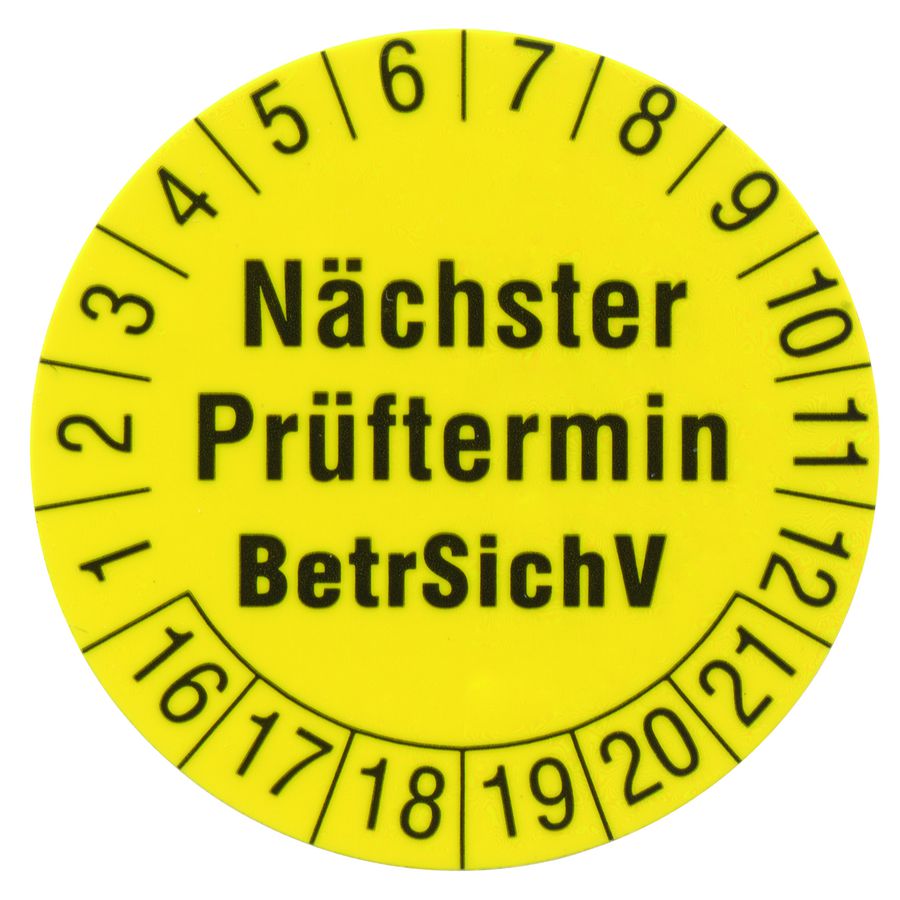 Testlabels Ø30mm, 250 stuks, geel