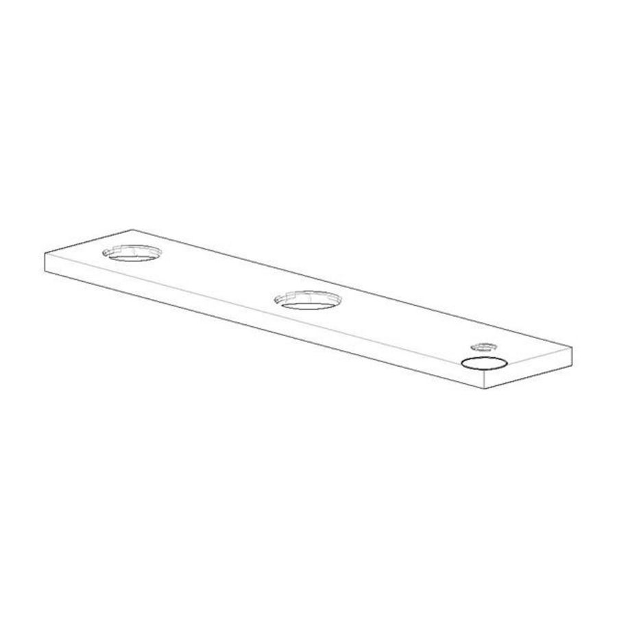 Rozet 300x60x9x31,5mm Platina gebors.