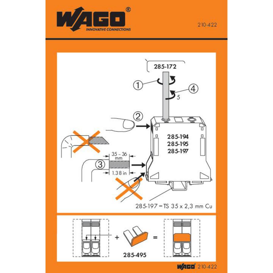 Instructiesticker 210-422 VVE=100