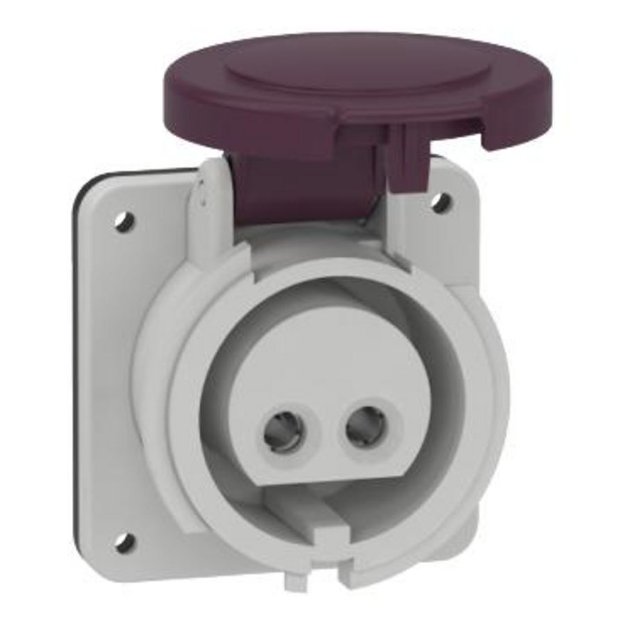 Industriele inbouwcontactdoos 2P 16A 20-25 AC IP44 PratiKa