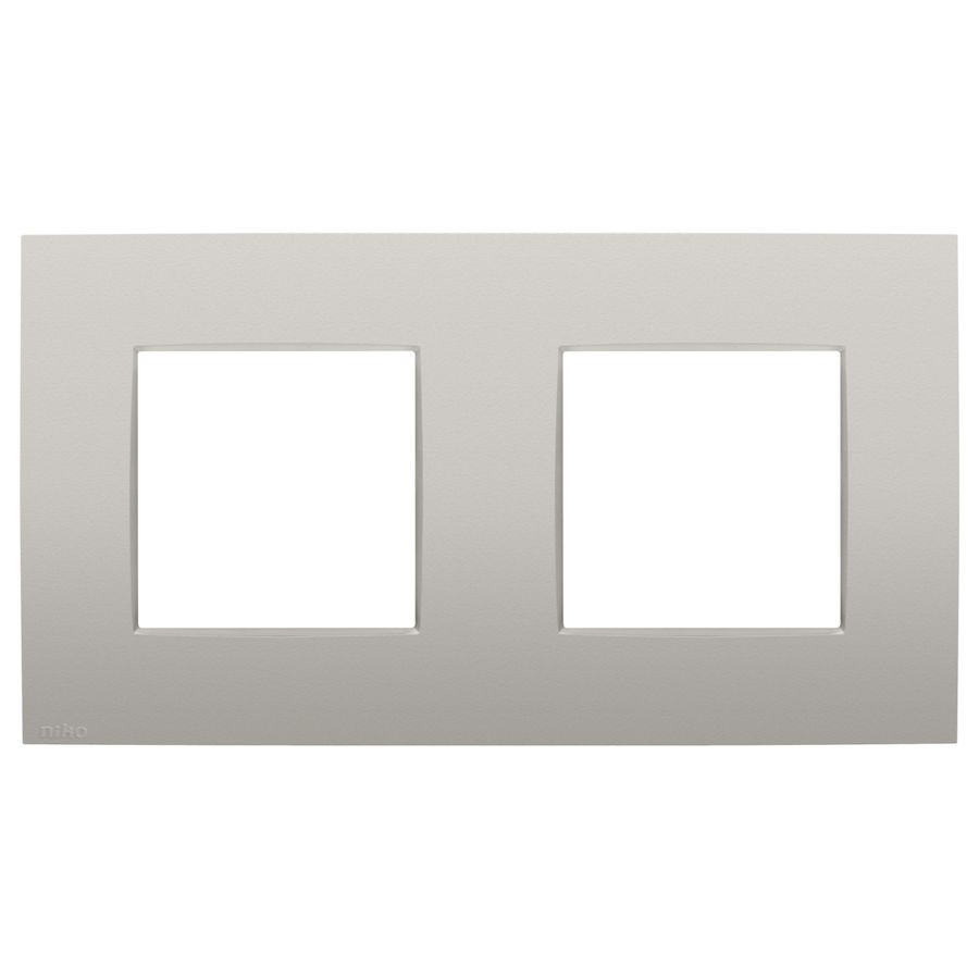 2-voudige afdekplaat met 71mm centerafstand Niko Intense  light grey