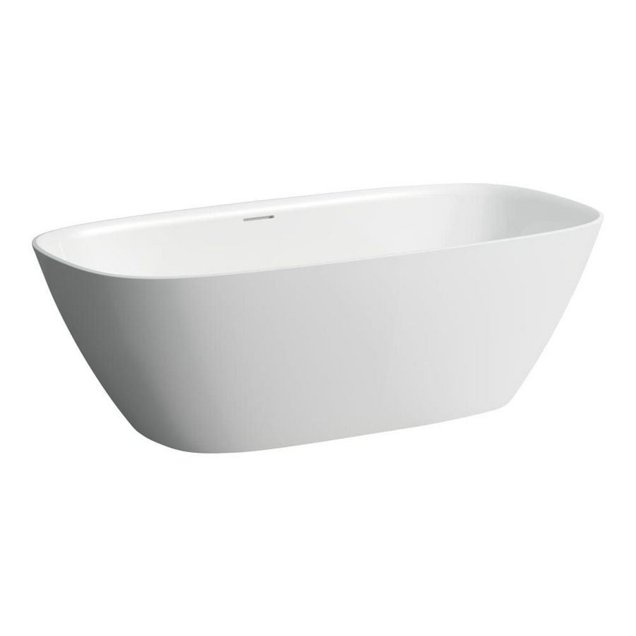 vrijstaand bad 1700x750mm m. overl. incl. click-clack waste wit