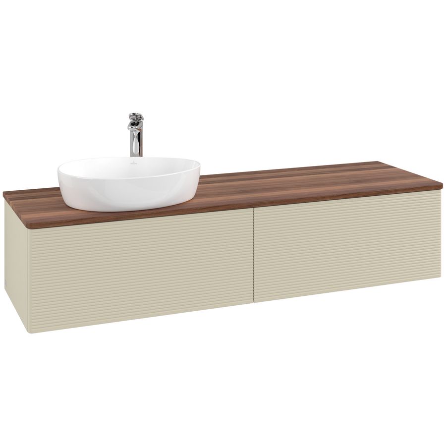 Wastafelonderkast Antao 1600x360x500mm S.Grey Matt Lacquer L37152HJ