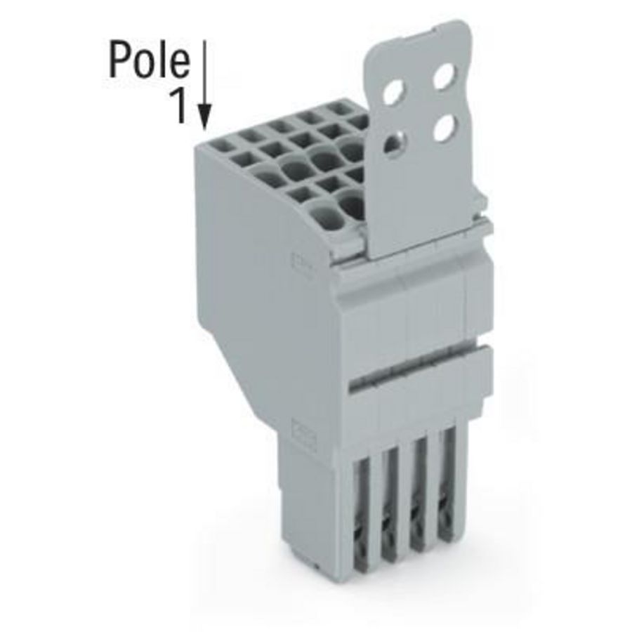 2-draads FE steker 1,5 mm² grijs 2020-203/132-000 VVE=50