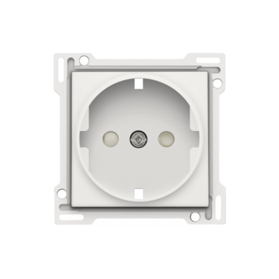Afwerkingsset stopcontact randaarde/besch.afsl. white