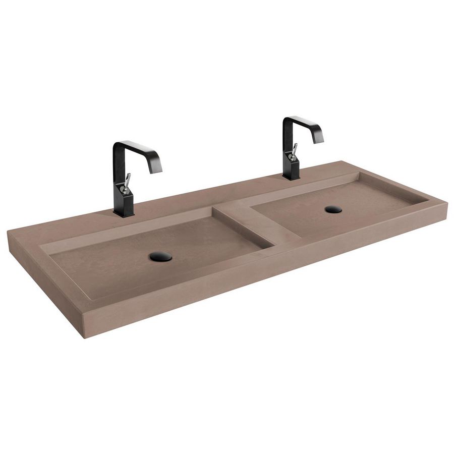 Wastafel 221 Beton Vision 120,5cm 1x kom met 2 kraangaten (i.c.m. meubel)