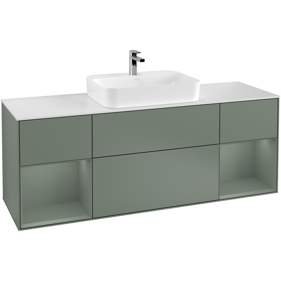 Wastafelonderkast Finion 1600x603x501mm Olive Matt Lacquer F451GMGM
