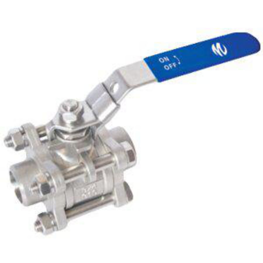 Kogelkraan X3777B Driedelig DN32 F/F11/4 63B GasButtwelding