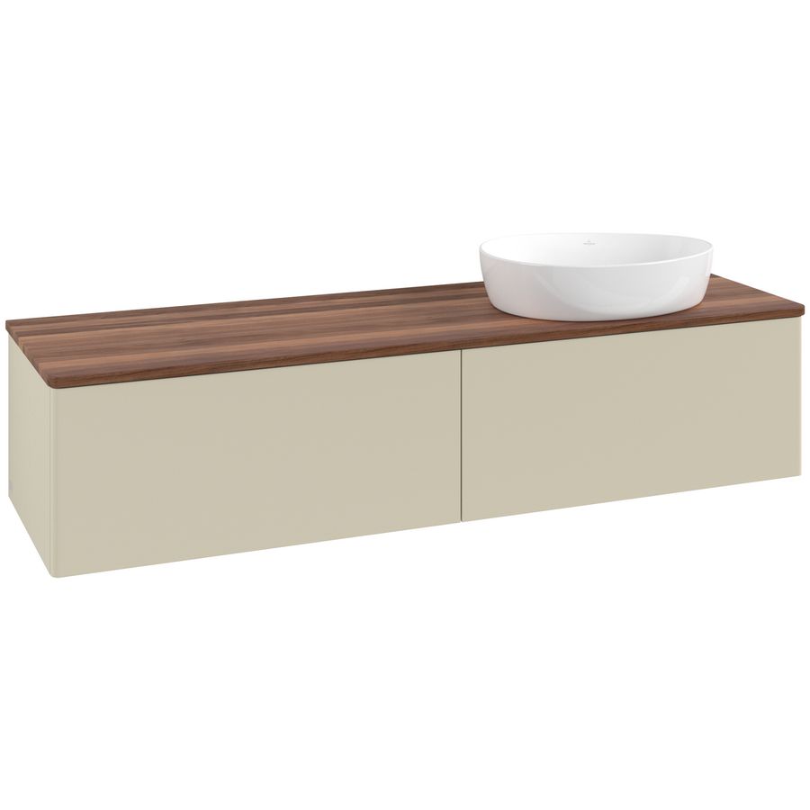 Wastafelonderkast Antao 1600x360x500mm S.Grey Matt Lacquer L38012HJ