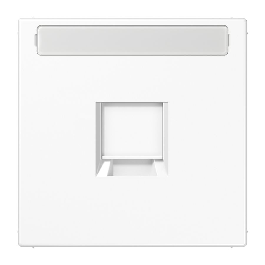 Afdekking alp.wit v.mod.jack 1-voudig LS990