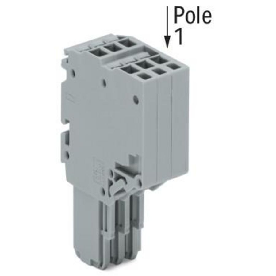 2-draads FE steker 1,5 mm² grijs 2020-206/124-000 VVE=25