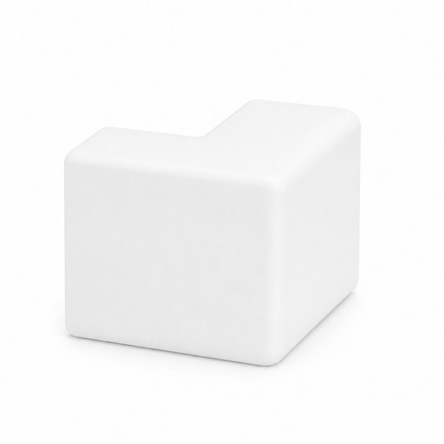 Zak a 2st. buitenhoekstuk 20X10mm wit