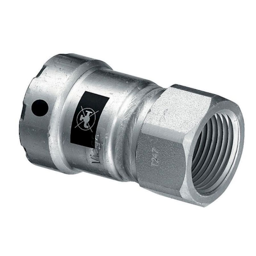 Schroefbus recht Megapress 1"x1" bn.dr. 4212