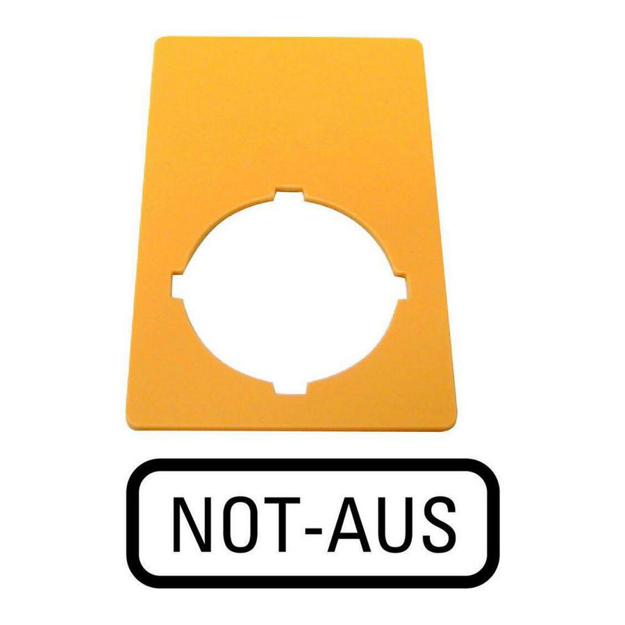 Schild Nood-Uit geel HxB=50x33mm Nood-Uit VVE=10