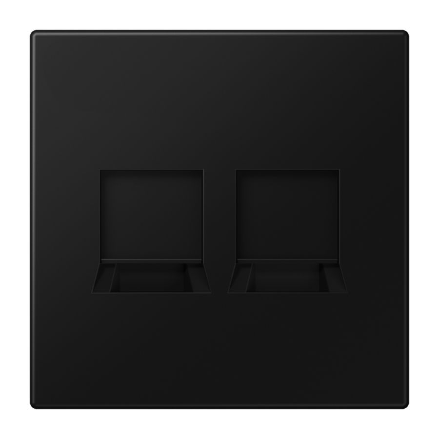 Afdekking LS990 graf.zwart voor mod.jack 2-voudig.